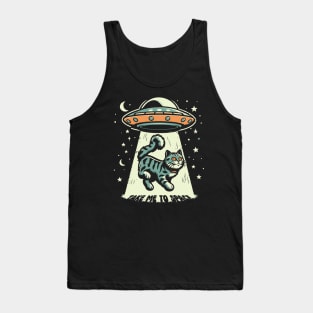 Alien Abduction For Cats Tank Top